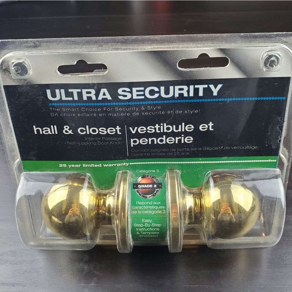 🌺 3/25 Door knob for hall and closet, non locking